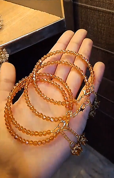 White Gajra & bangle set