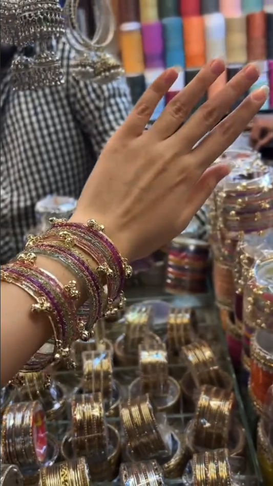 Kashmiri Glass Bangles (12 pcs)