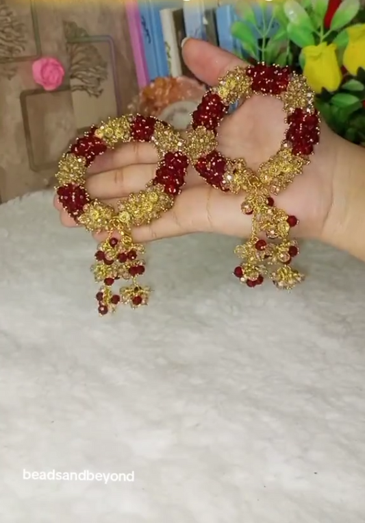 Bridal Gajra Set  (2 gajray + 4 choori)