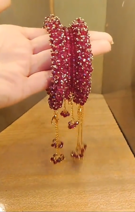 Pink & Maroon Gajra Set